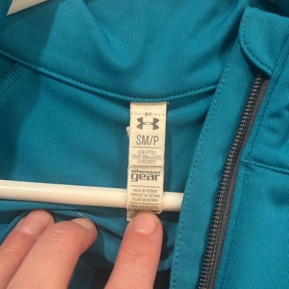 Teal under armour zip up size small - Picture 3 of 4